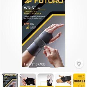 Futuro Left Wrist Compression Stabilizing Brace - Gray